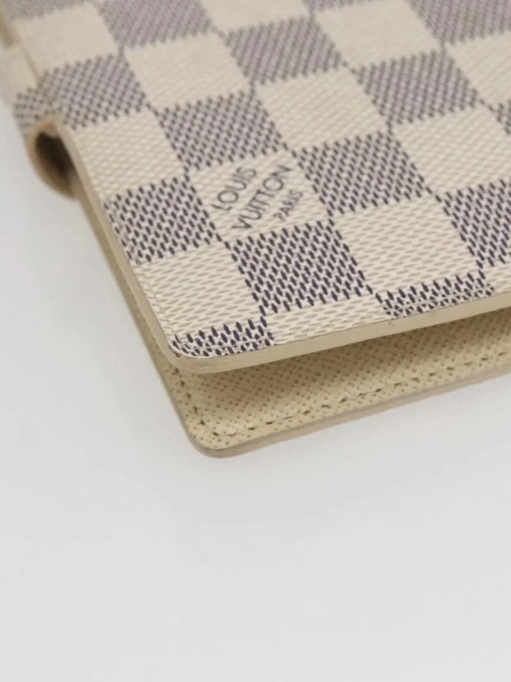 LOUIS VUITTON Damier Azur Agenda PM Day Planner Cover R20706 LV Auth 156116V